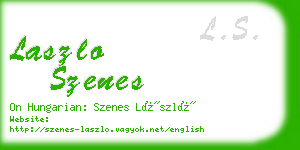 laszlo szenes business card